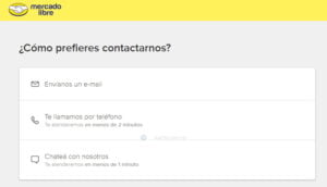 Contactar a MercadoLibre