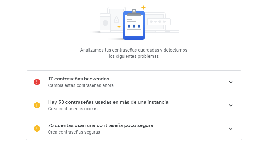 Contraseñas verificadas