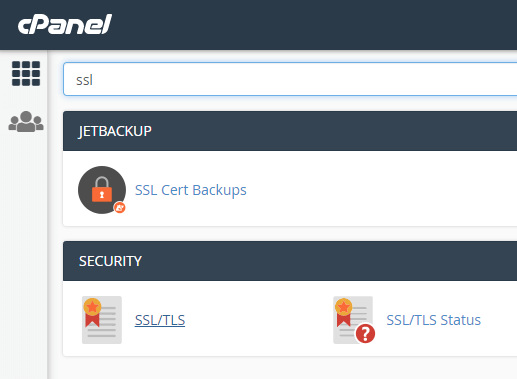 cPanel SSL